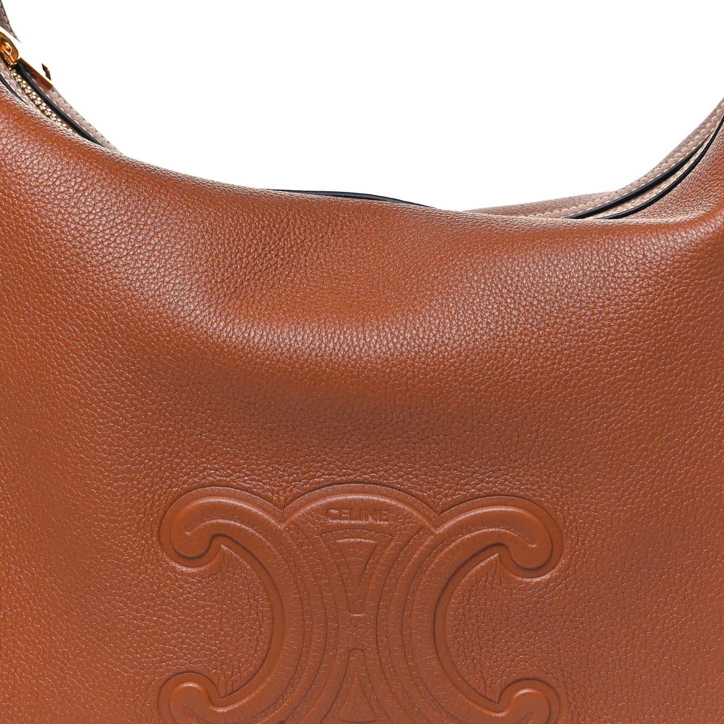 Supple Calfskin Medium Triomphe Heloise Shoulder Bag Tan