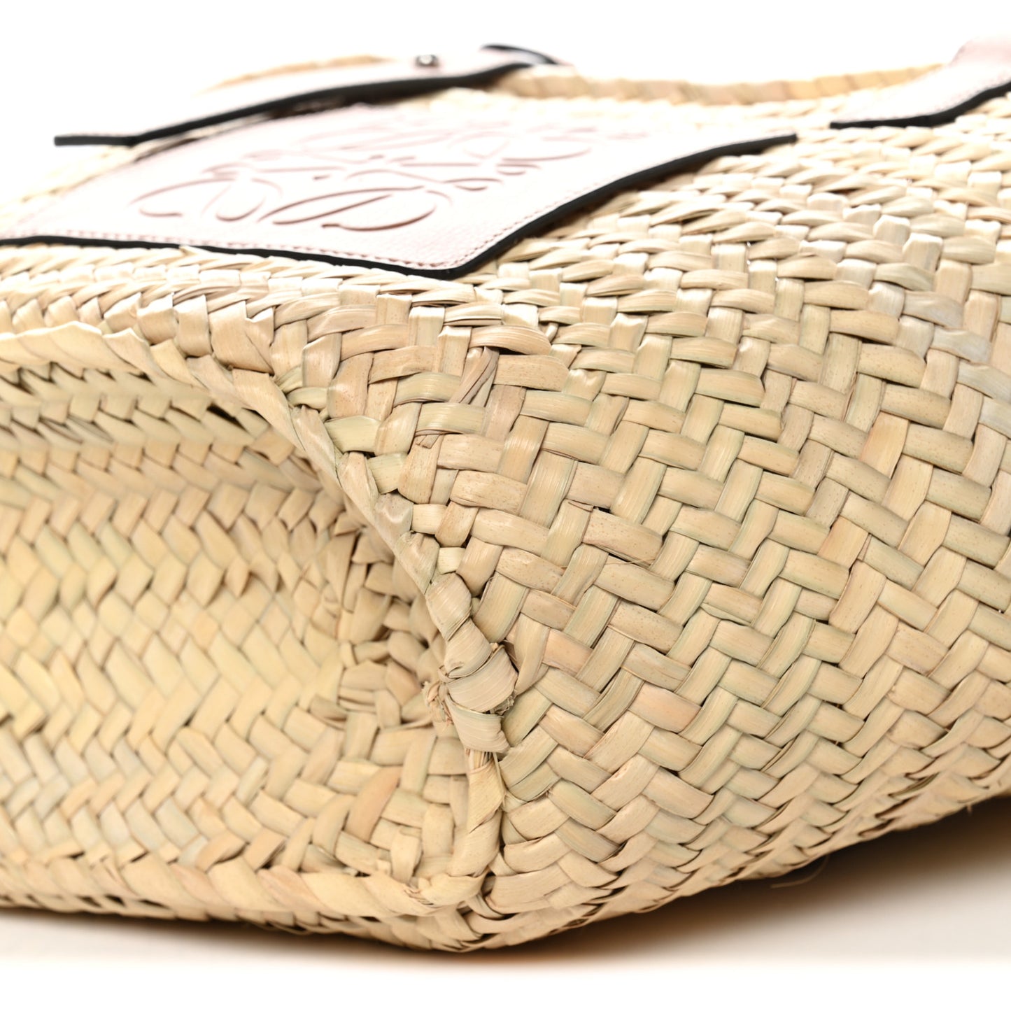 Raffia Medium Basket Tote Bag Natural Tan