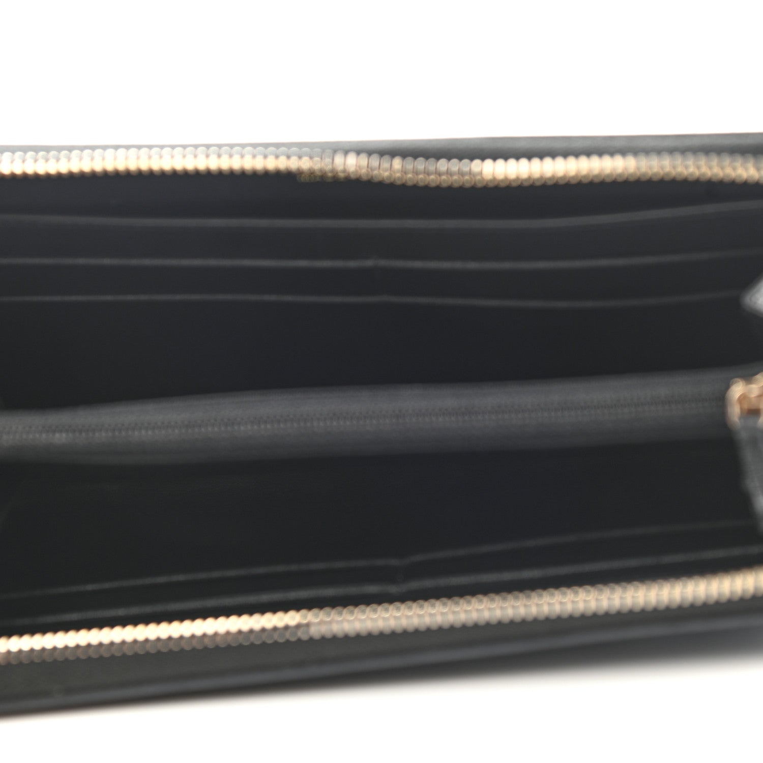 Chanel Caviar Quilted Filigree Zip Around Wallet Navy Black 5 of 9