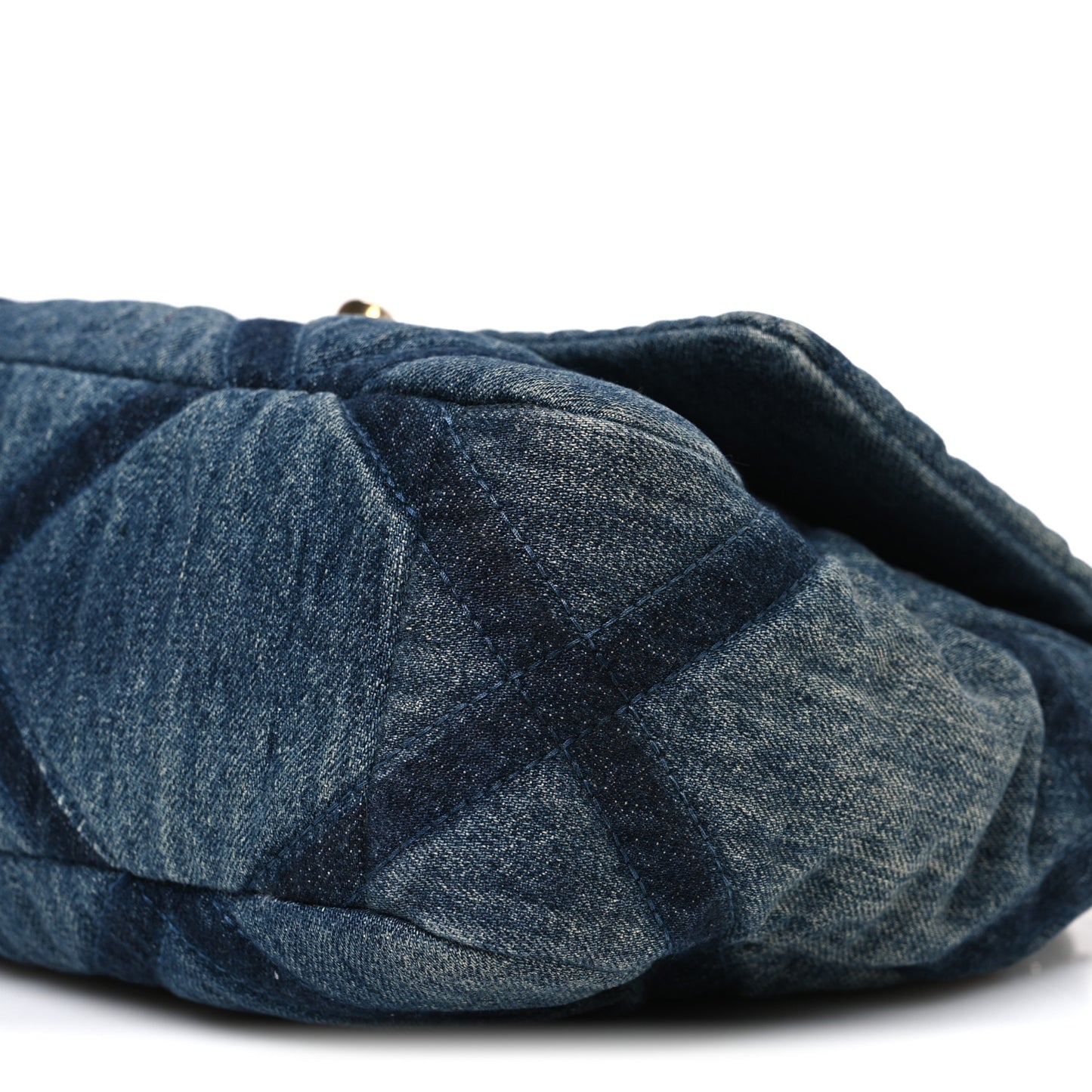 Denim Quilted Medium Chanel 19 Flap Blue