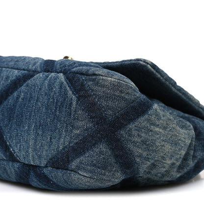 Chanel Denim Quilted Medium Chanel 19 Flap Blue 10 of 10