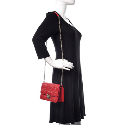 Christian Dior Patent Cannage Miss Dior Promenade Pouch Red 2 of 13