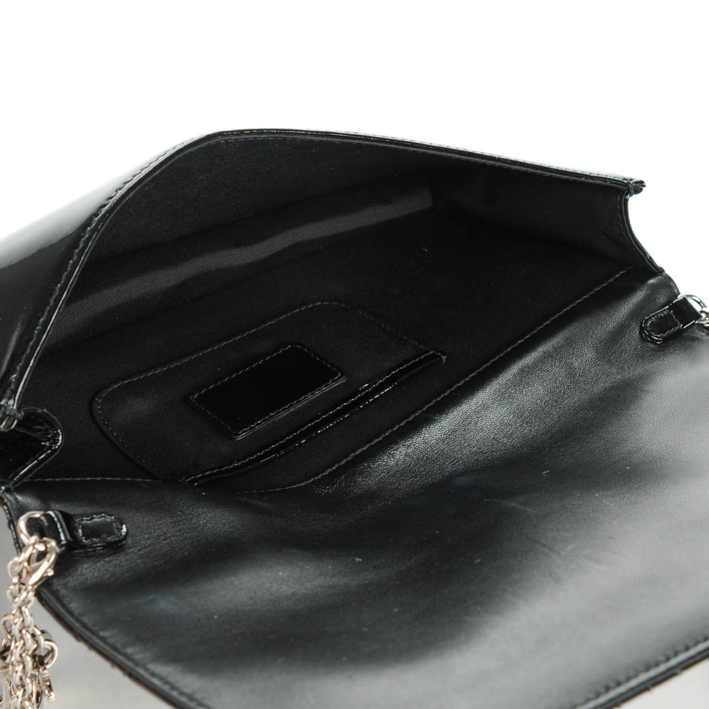 Patent Cannage Lady Dior Convertible Clutch Black