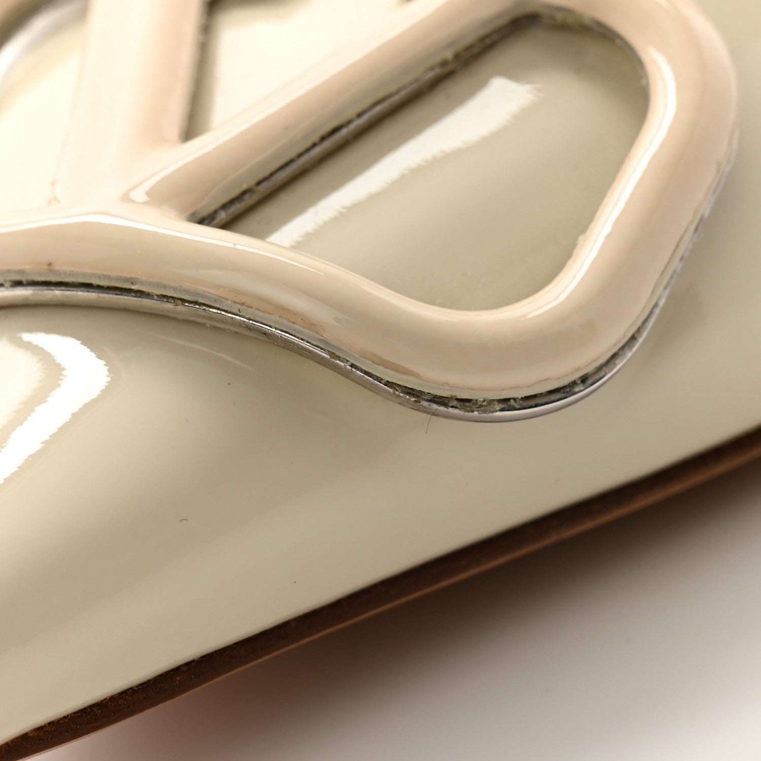 Valentino Garavani Patent Tonal Vlogo Slingback 40mm Pumps 37 Ivory 10 of 10