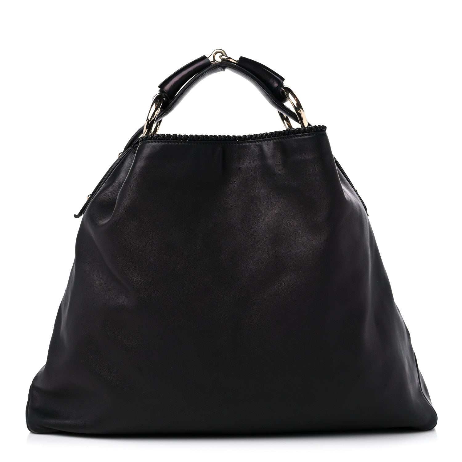 Gucci Calfskin Large Horsebit Chain Hobo Black 1 of 16