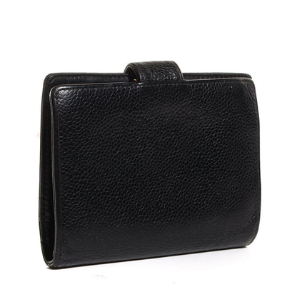Chanel Caviar Timeless CC Compact French Wallet Black 2 of 9
