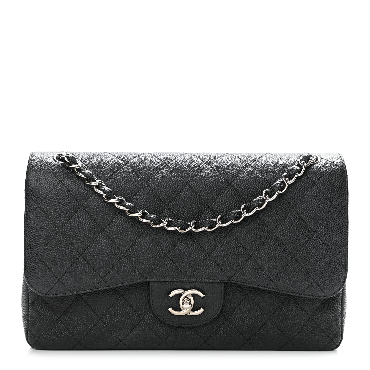 Chanel Caviar Quilted Jumbo Double Flap Black 1 of 11