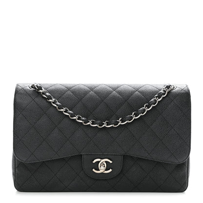 Chanel Caviar Quilted Jumbo Double Flap Black 1 of 11