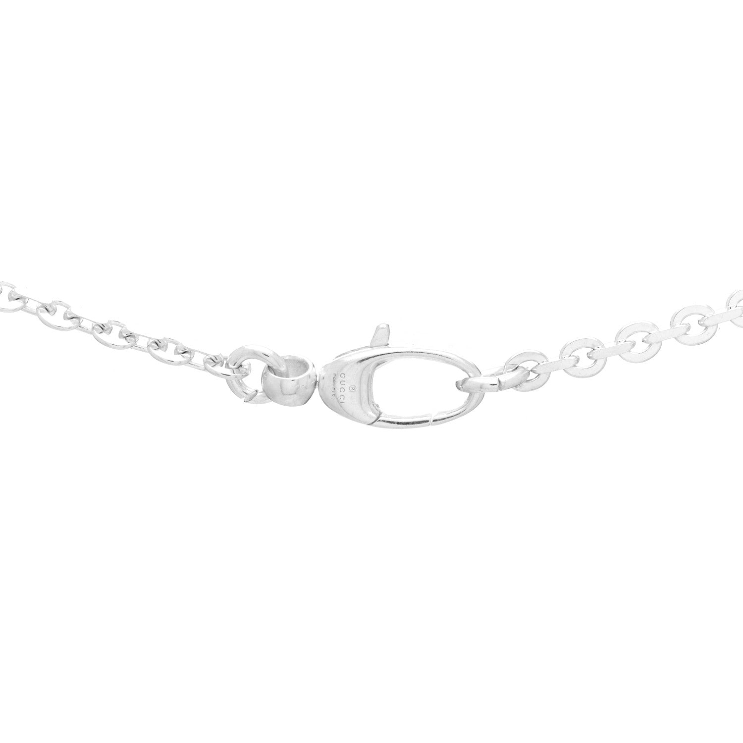 Gucci Sterling Silver Bamboo Pendant Necklace 4 of 5