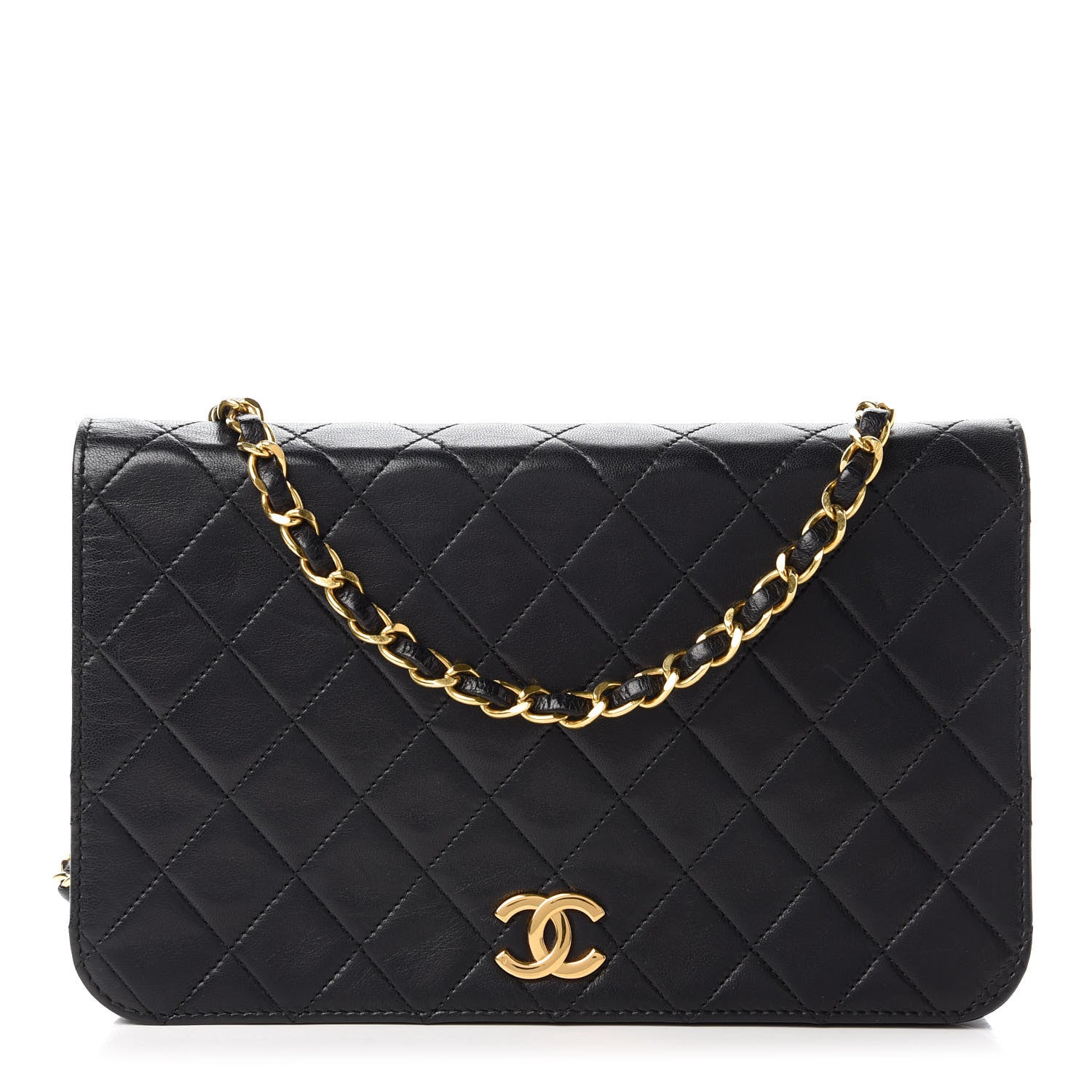 Chanel Lambskin Quilted Small Single Flap Bag Black 1 of 10