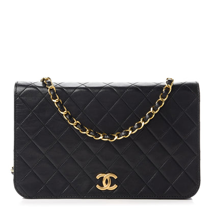 Chanel Lambskin Quilted Small Single Flap Bag Black 1 of 10