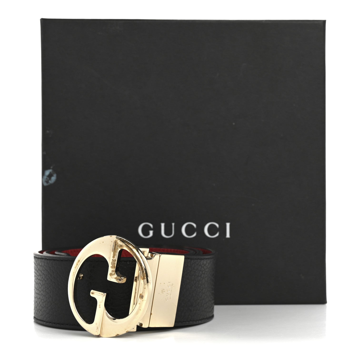 Gucci Calfskin 1973 Reversible Belt 75 30 Black Red 7 of 7