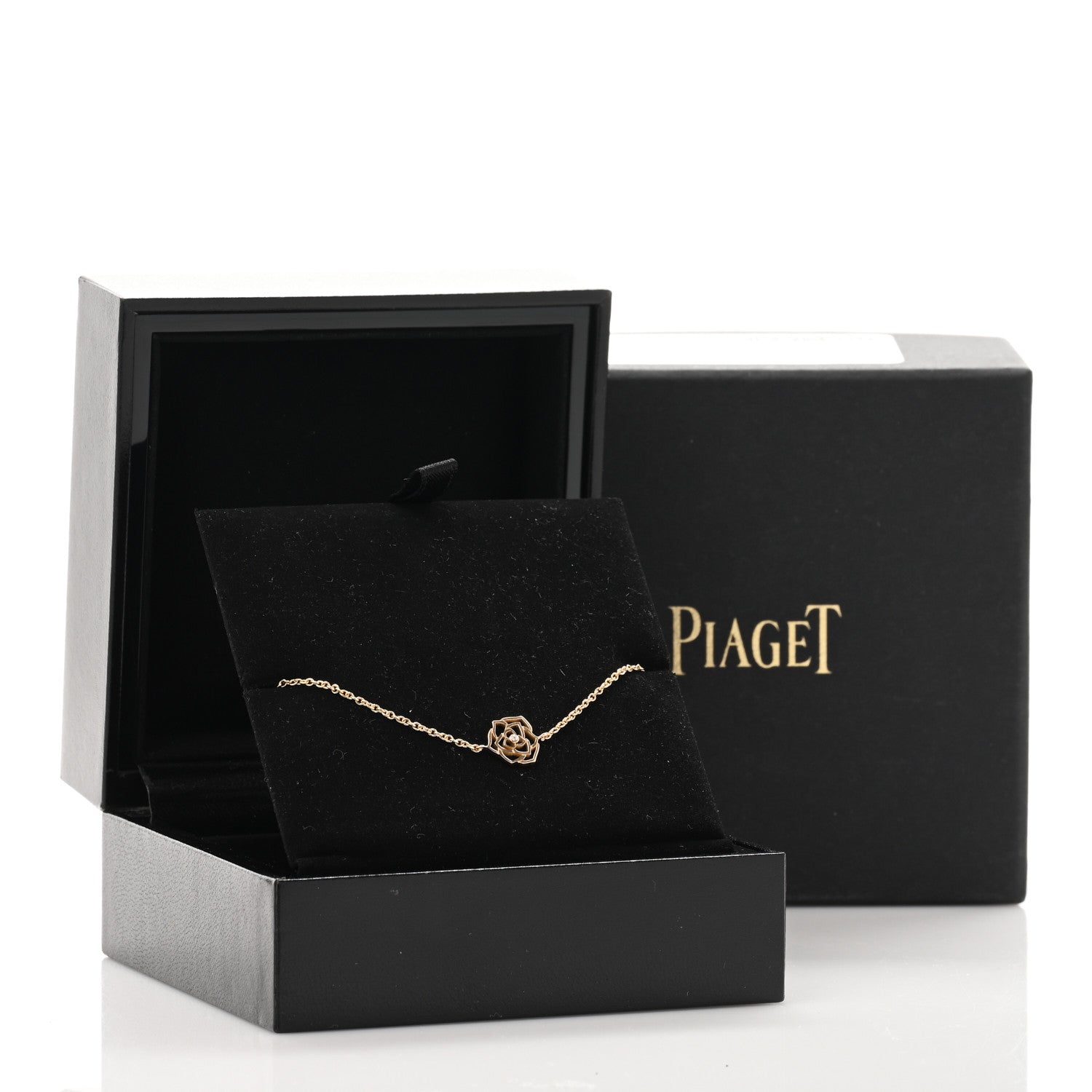 Piaget 18K Rose Gold Diamond Rose Bracelet 4 of 4