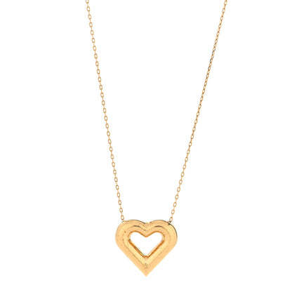 Louis Vuitton Metal LV and Me Heart Necklace Gold 2 of 5