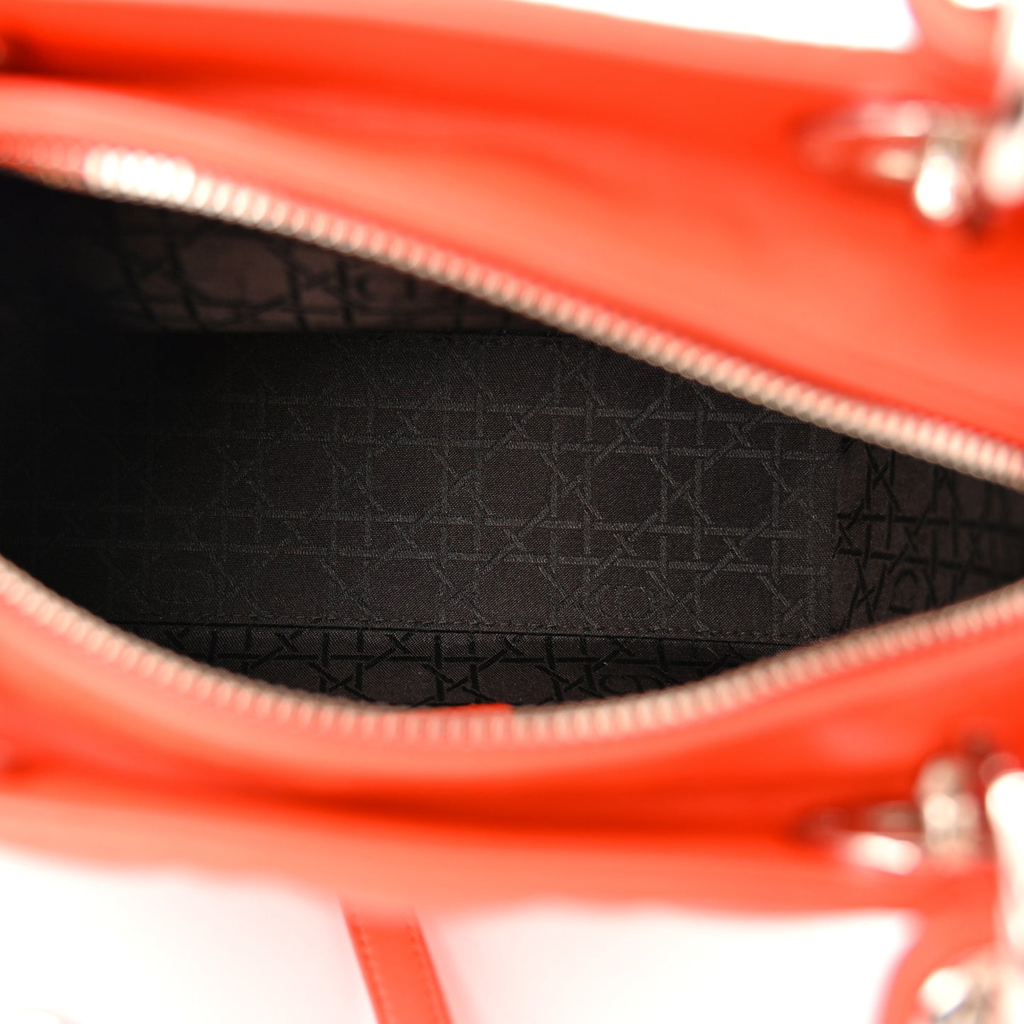 Lambskin Cannage Medium Lady Dior Orange