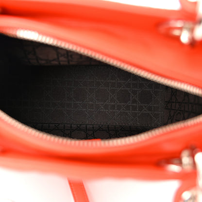 Christian Dior Lambskin Cannage Medium Lady Dior Orange 5 of 13