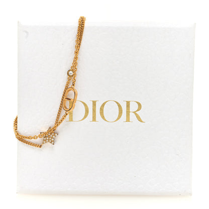 Christian Dior Metal Crystal Petit CD Double Bracelet Gold 5 of 5