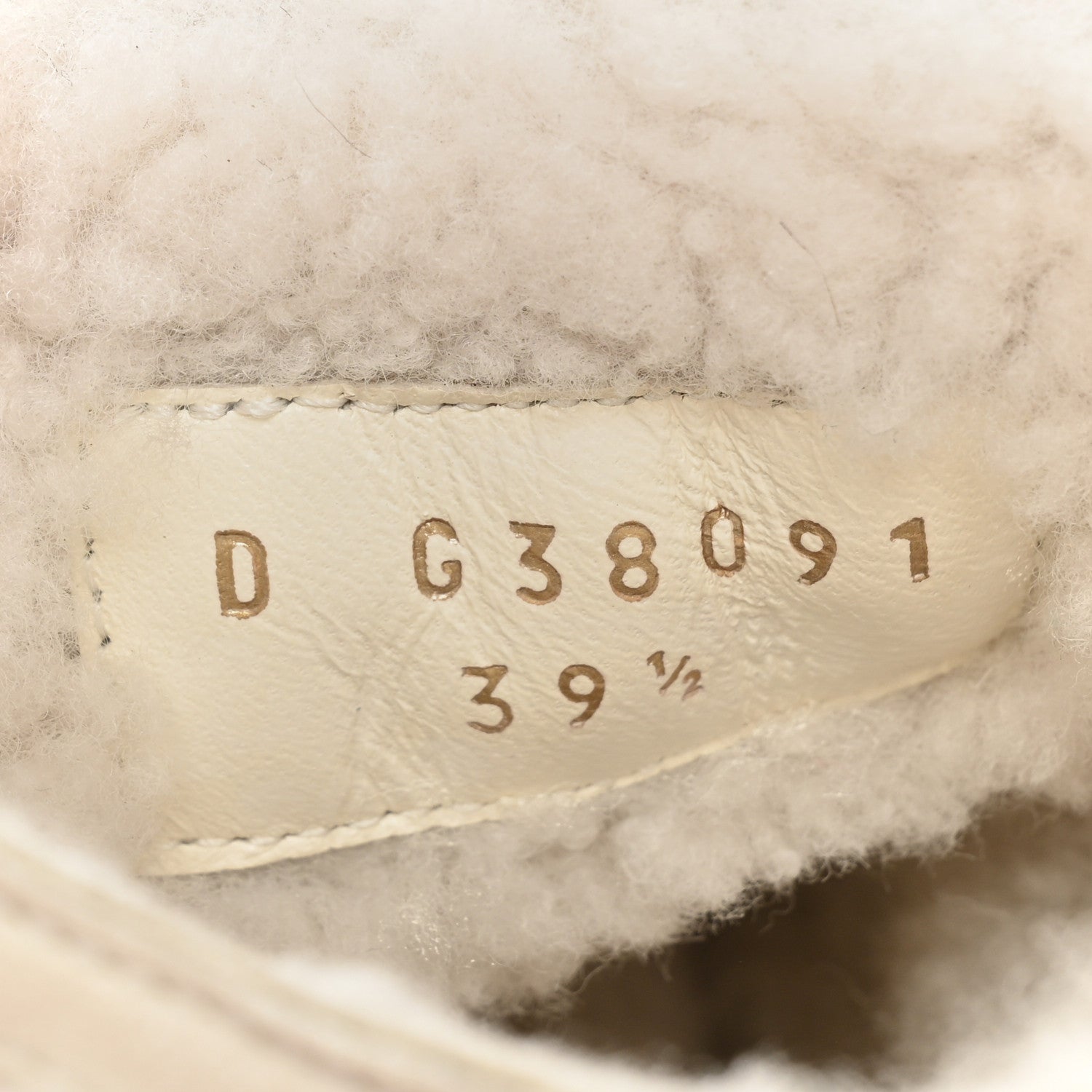 Chanel Kid Suede Shearling Sheepskin Lace Up Boots 39.5 Ivory White Black 9 of 13
