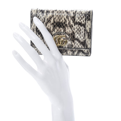 Gucci Snakeskin Ophidia Card Case Wallet Roccia 2 of 9