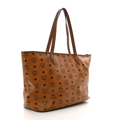 MCM Visetos Dog Bone Shopper Tote Cognac 3 of 12