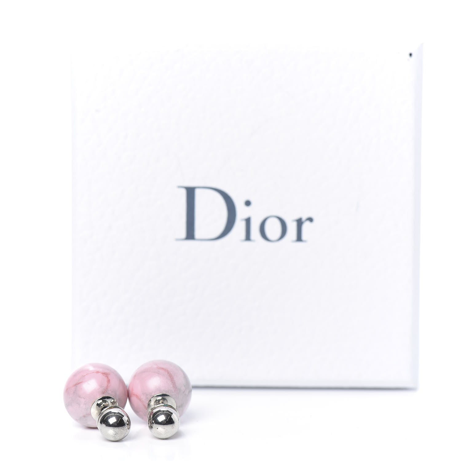 Christian Dior Palladium Mise En Dior Tribal Earrings Pink 5 of 5
