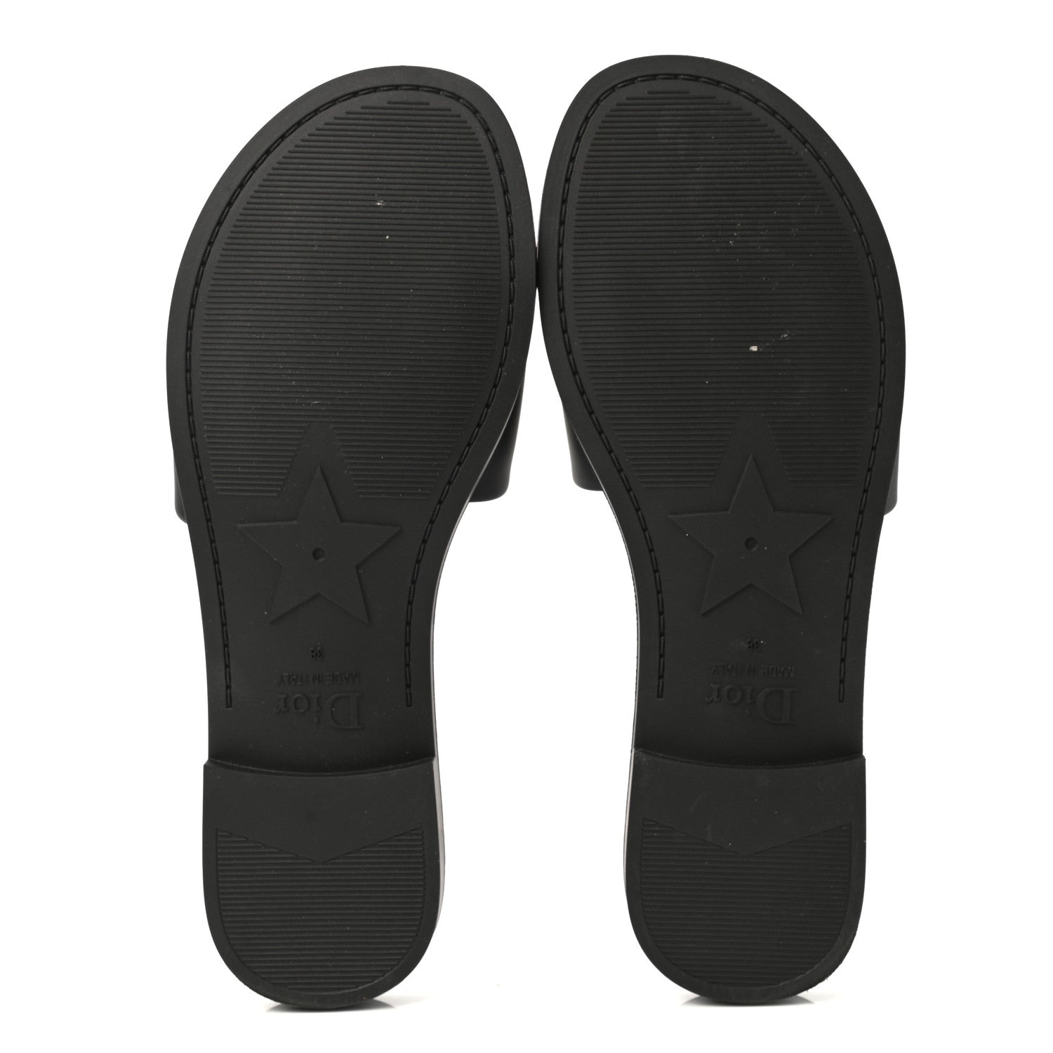 Christian Dior Matte Calfskin Pearl Dio(r)evolution Slide Sandals 38 Black 5 of 9