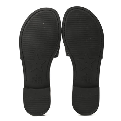 Christian Dior Matte Calfskin Pearl Dio(r)evolution Slide Sandals 38 Black 5 of 9