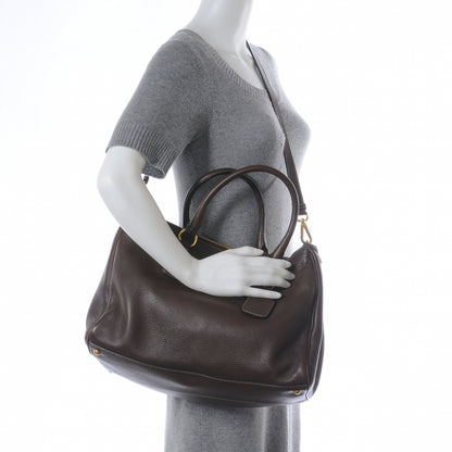 Prada Cervo Deerskin Executive Tote Bruciato 3 of 9
