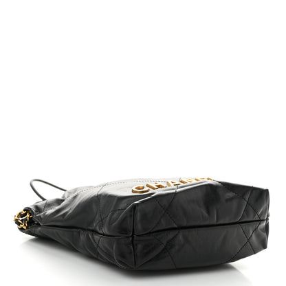 Chanel Shiny Calfskin Quilted Mini Chanel 22 Black 4 of 10