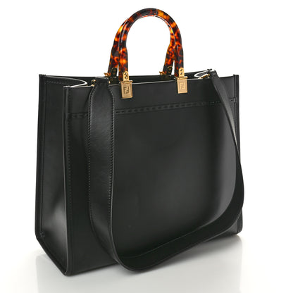 Fendi Vitello King Plexiglass Medium Fendi Sunshine Shopper Tote Black 3 of 10