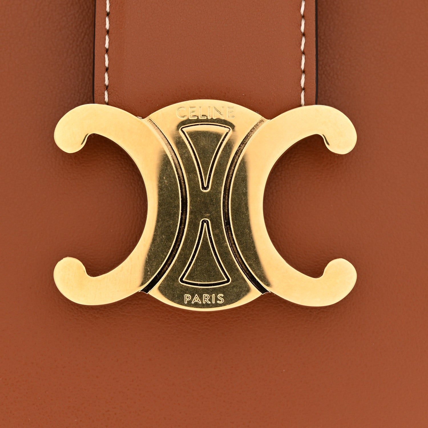 Celine Smooth Calfskin Triomphe Small Louise Bag Tan 12 of 12
