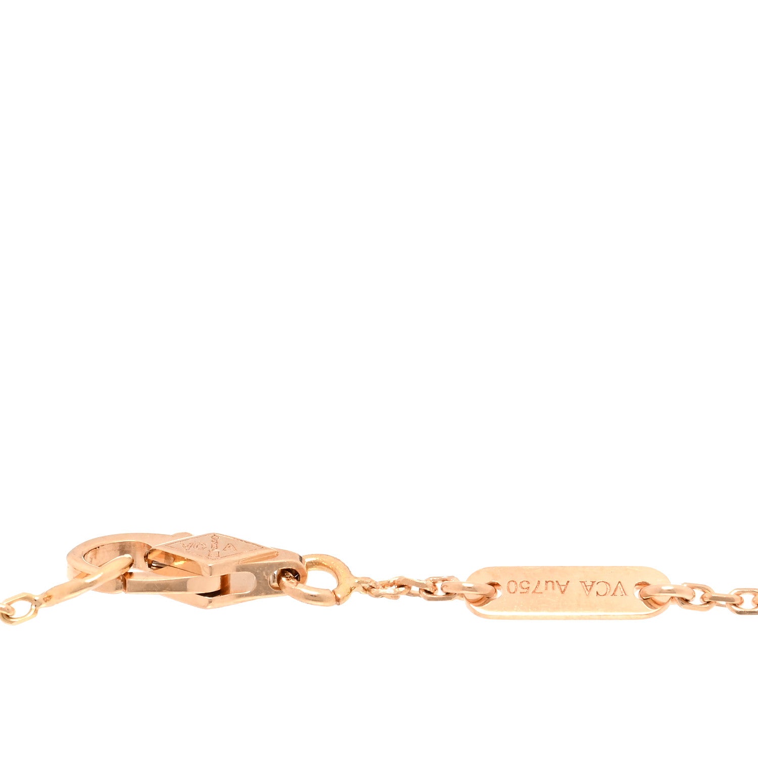 Van Cleef & Arpels 18K Rose Gold Carnelian Sweet Alhambra Heart Bracelet 3 of 4