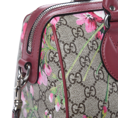 Gucci GG Supreme Monogram Blooms Small Boston Beige Multicolor Dry Rose 12 of 13