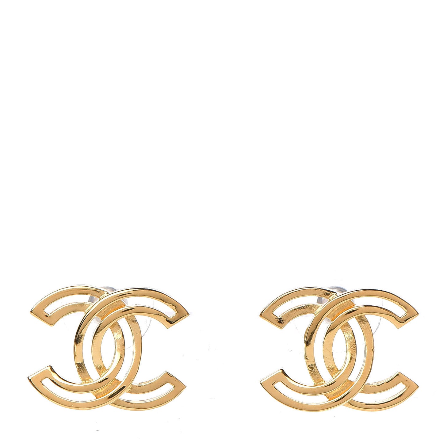 Metal Obazine CC Earrings Gold