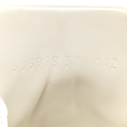 Gucci Calfskin Crystal Web Bee Embroidered Womens Ace Platform Sneakers 37 White 8 of 10