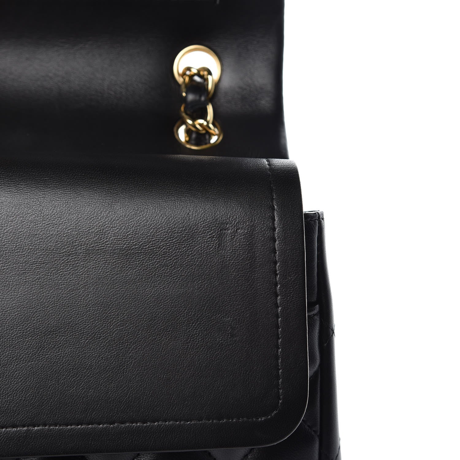 Chanel Lambskin Quilted Jumbo Double Flap Black 11 of 13