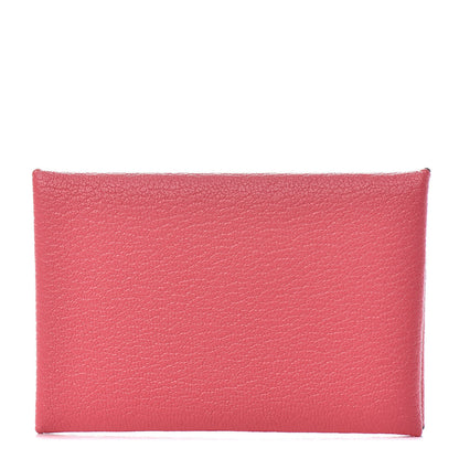 Hermes Chevre Mysore Calvi Card Case Rose Lipstick 1 of 6