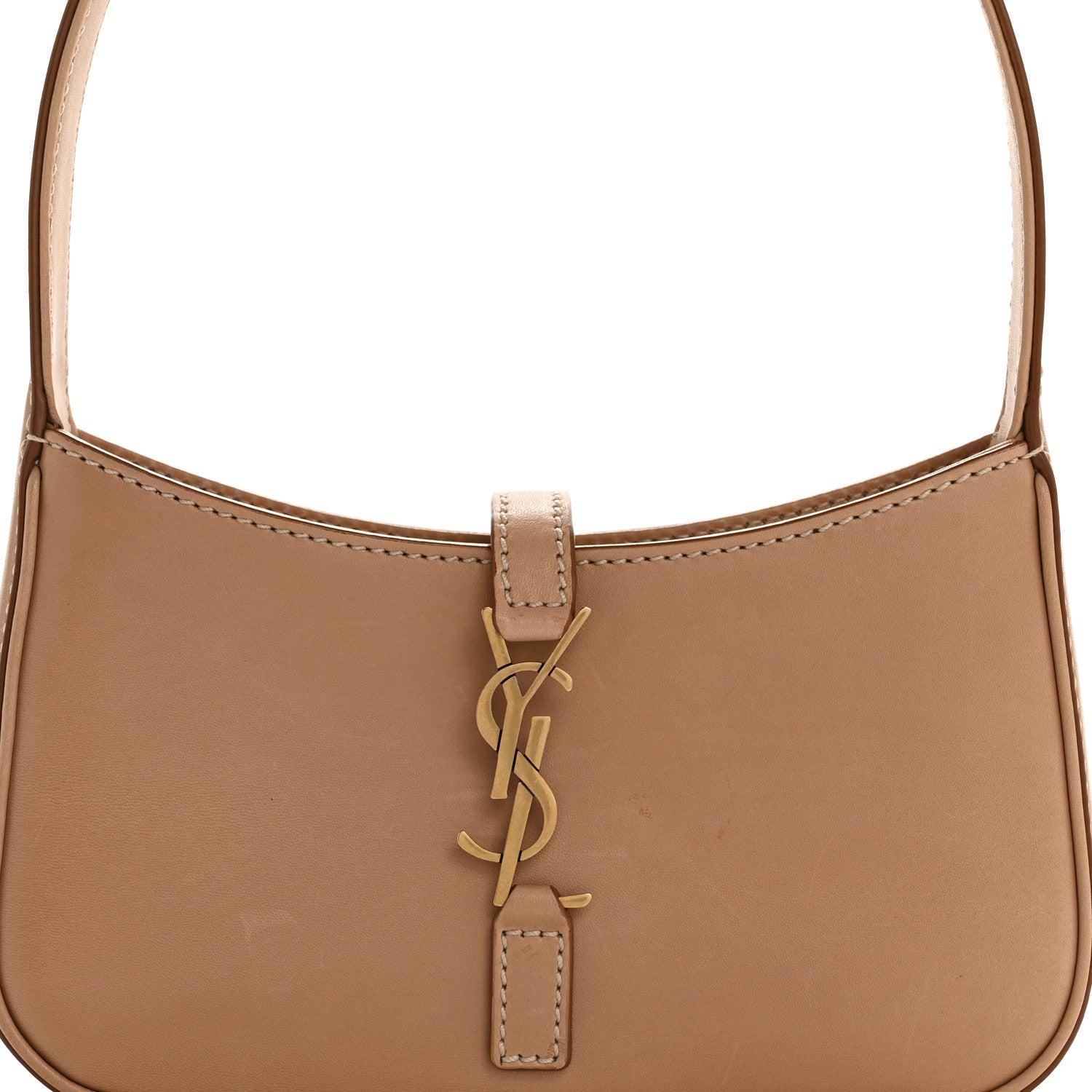 Saint Laurent Smooth Calfskin Le 5 A 7 Mini Hobo Vintage Brown 8 of 13