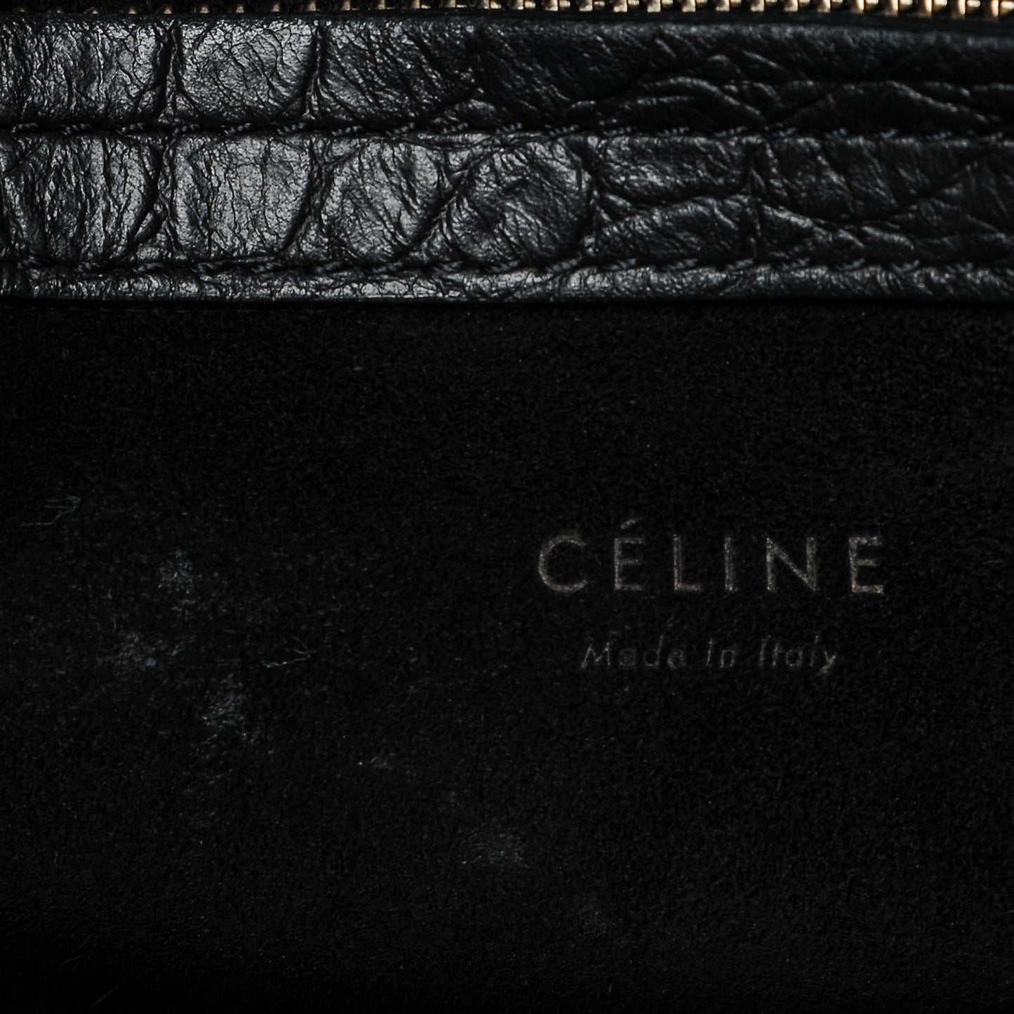 Crocodile Embossed Calfskin Medium Phantom Luggage Black