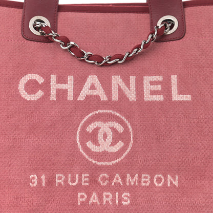 Chanel Canvas Medium Deauville Tote Red 8 of 12