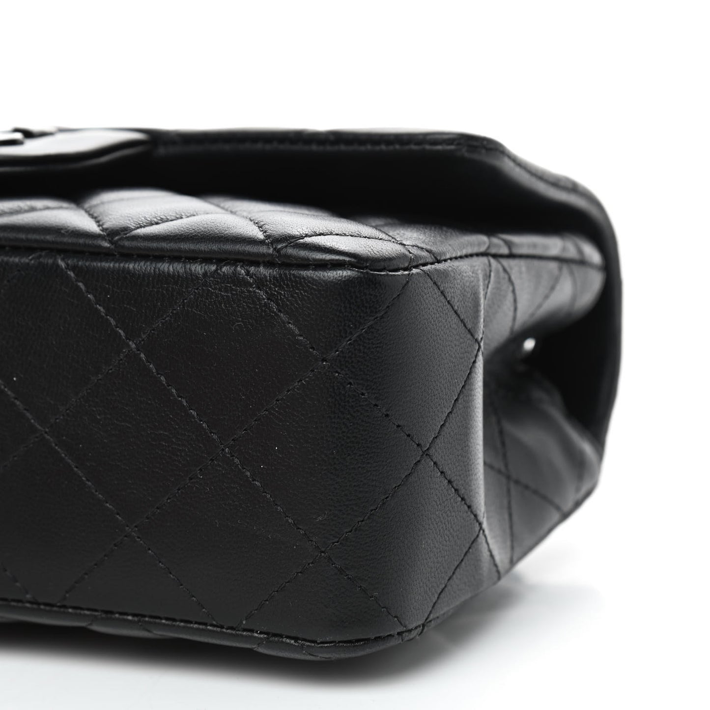 Lambskin Quilted Mini Rectangular Flap So Black