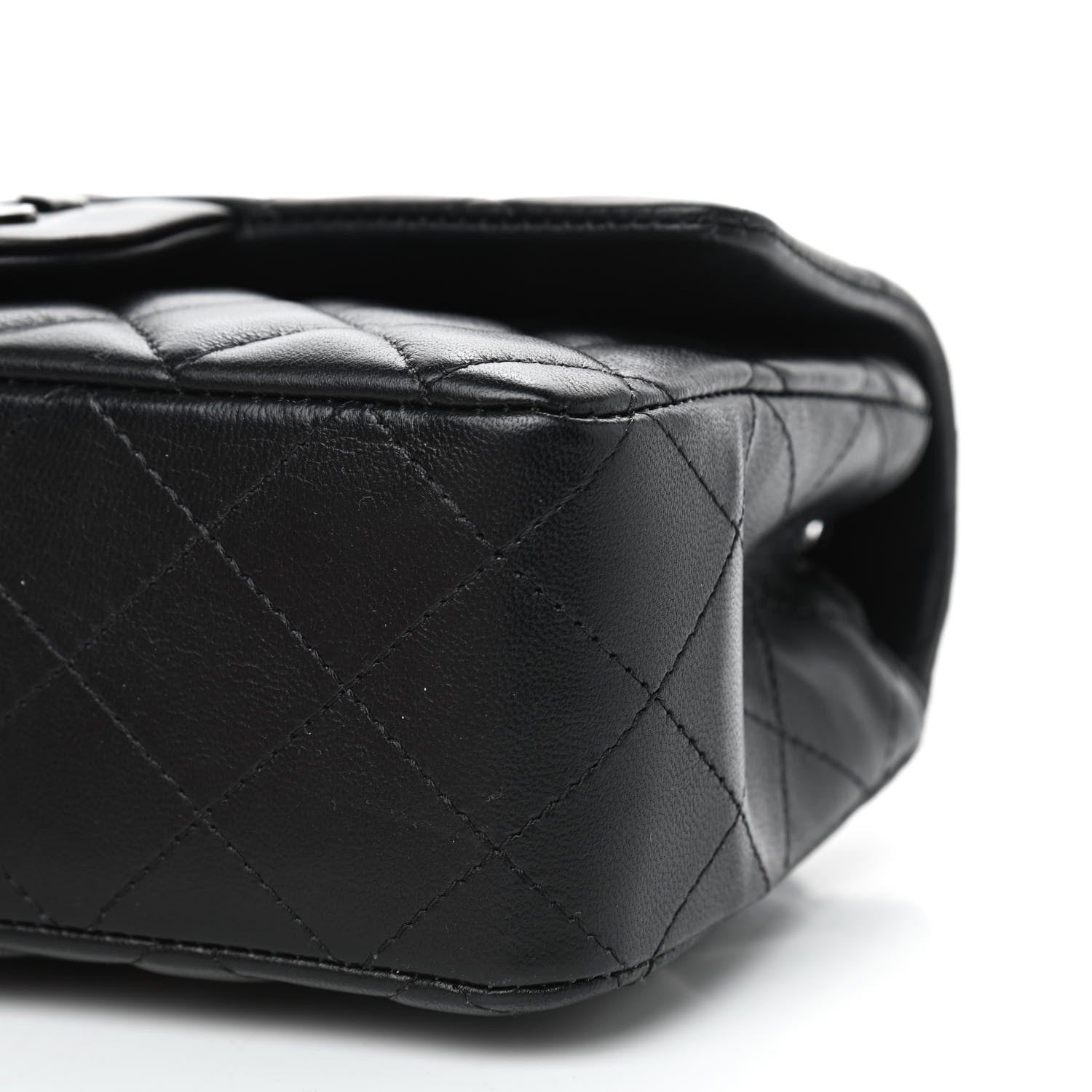 Chanel Lambskin Quilted Mini Rectangular Flap So Black 7 of 9