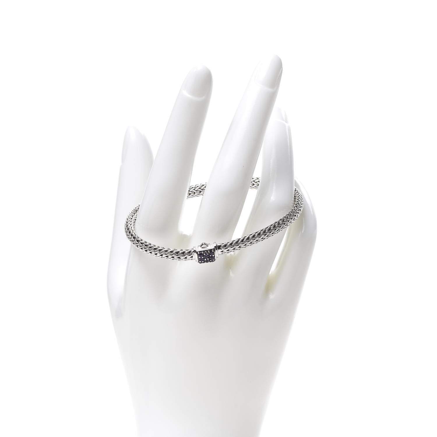 John Hardy Sterling Silver Amethyst 5mm Classic Chain Bracelet 2 of 5