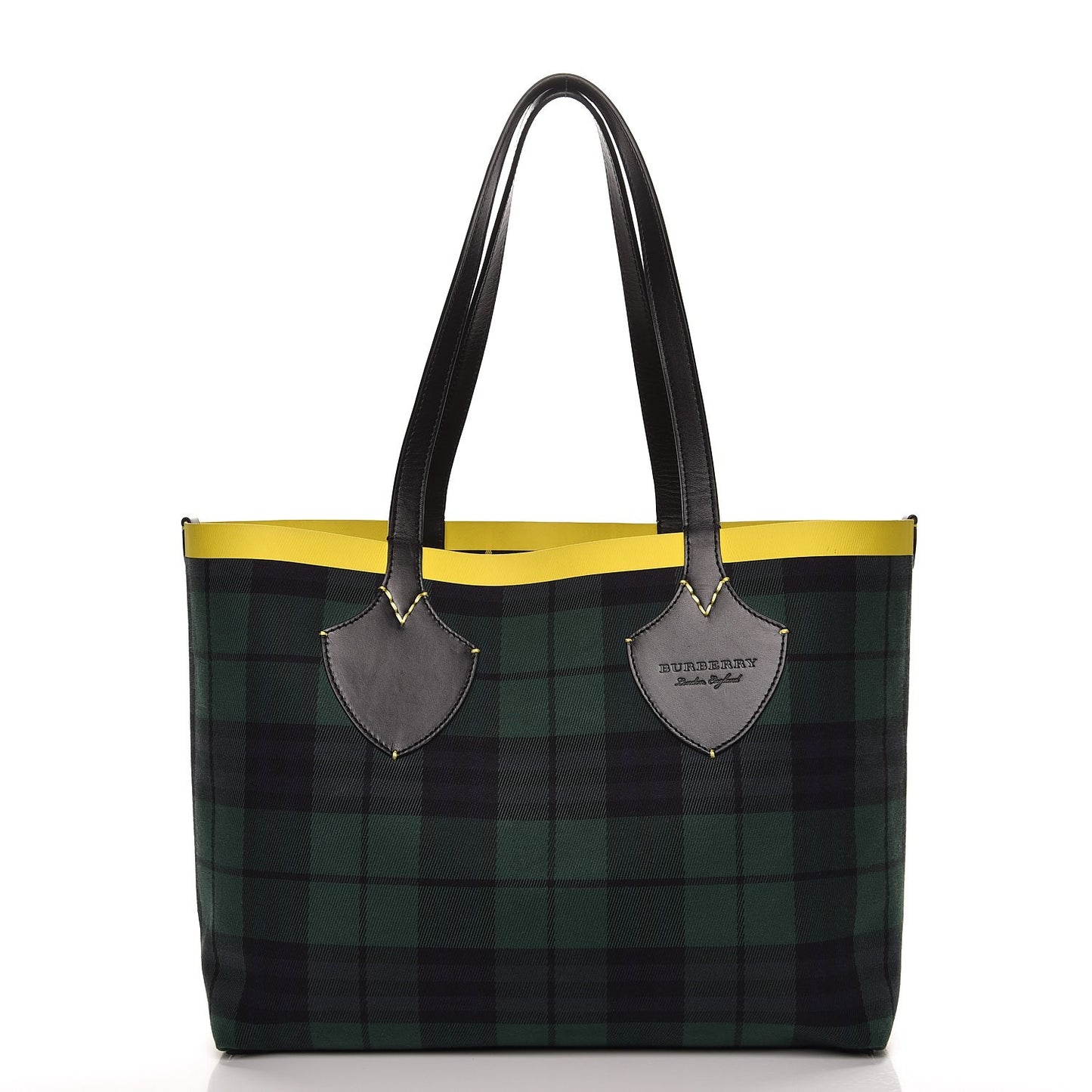 Vintage Check Medium The Giant Reversible Tote Racing Green Cobalt Blue
