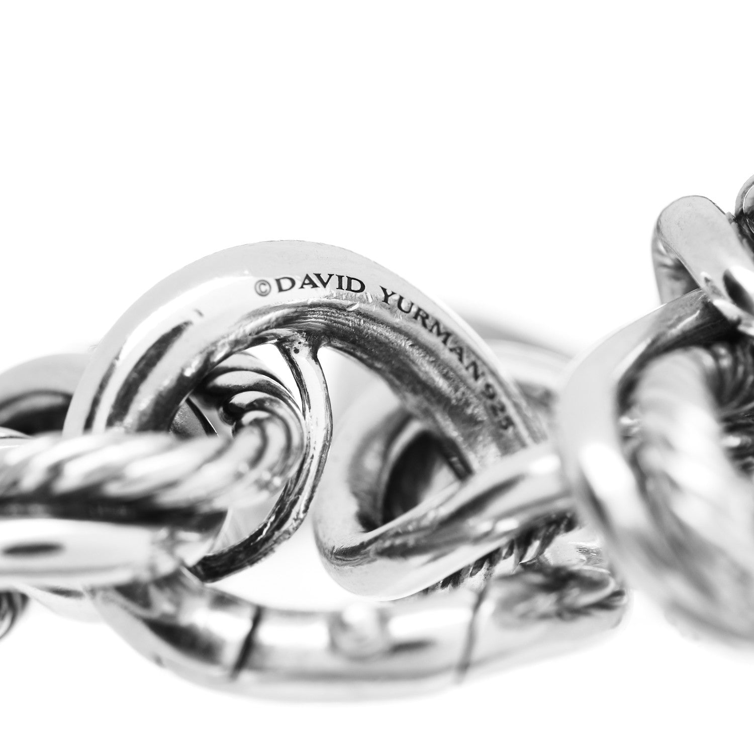 David Yurman Sterling Silver Double Curb Link Bracelet 4 of 4