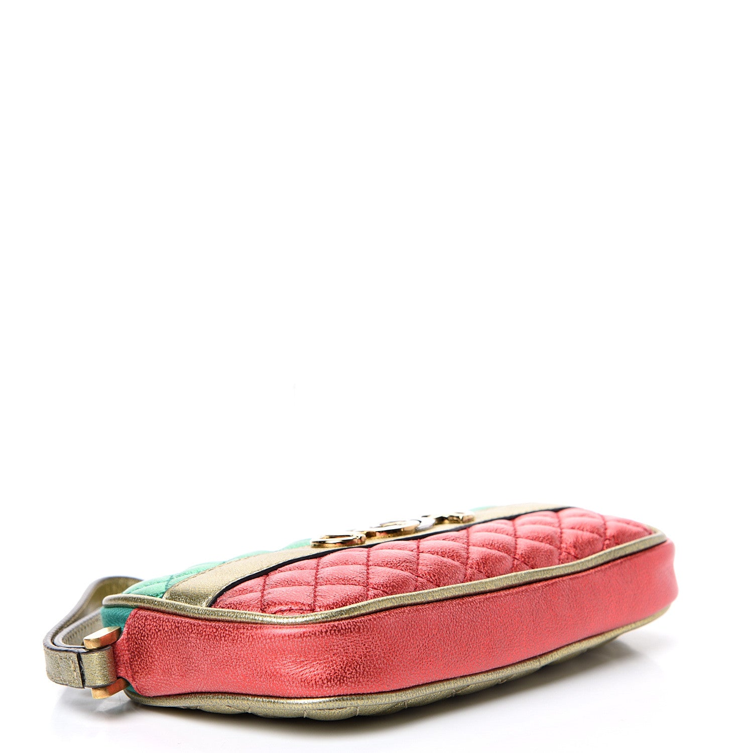 Gucci Laminated Nappa Trapuntata Zumi iPhone Case Rosso Jasmine Green Rame 3 of 8