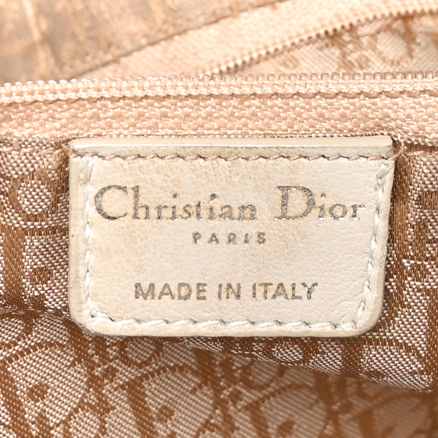 Christian Dior Nylon Cannage Drawstring Bag White 6 of 12