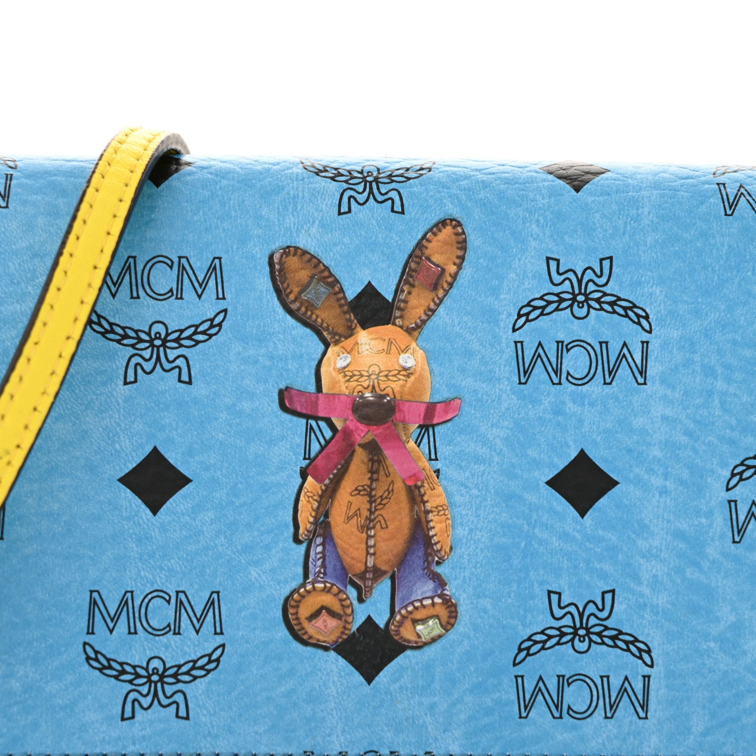 MCM Visetos Mini Rabbit Crossbody Bag Blue Multicolor 9 of 15