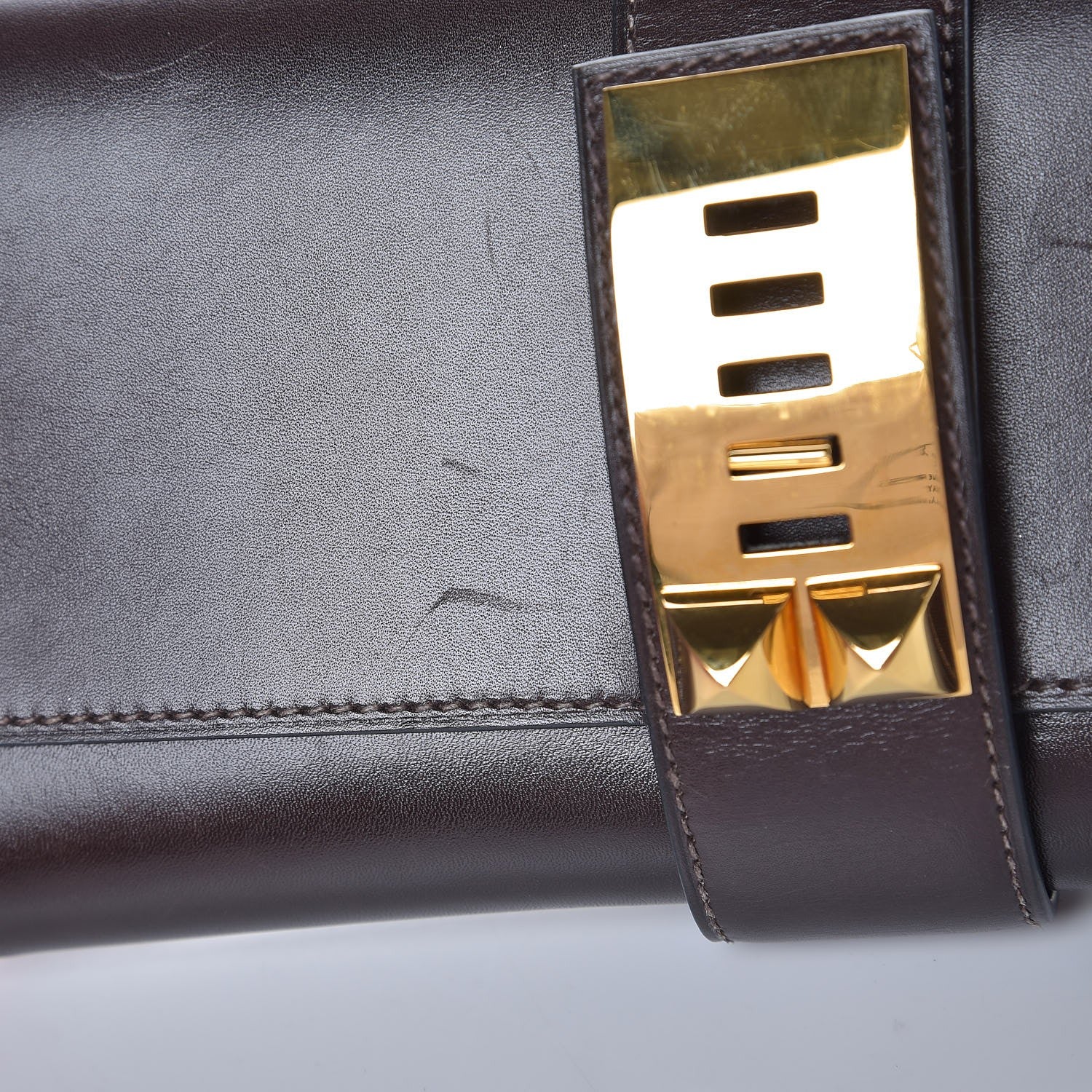 Hermes Box Medor 23 Clutch Chocolate 14 of 24