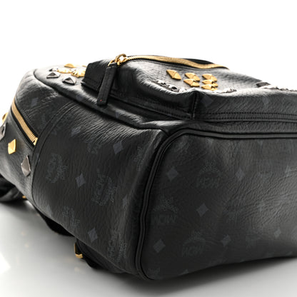 MCM Grained Calfskin Visetos Studded Small Stark M Backpack Black 9 of 10